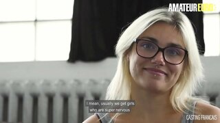 AMATEUR EURO - Amateur PAWG Rubia Gaby Hardcore Jodido En el Primer Casting Porno
